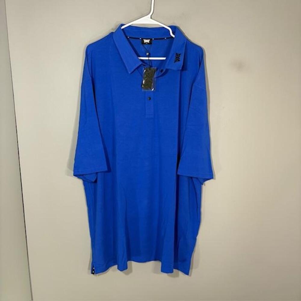 PXG Tour Modal Polo Shirt Mens 3XL Blue Golf Performance Stretch Comfort Top